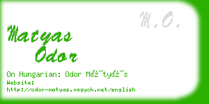 matyas odor business card